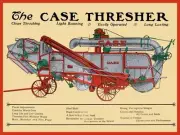 1928 J.I. Case Threshing Machine, Thresher New Metal Sign: Ships Free - 9 x 12"