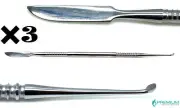 3× Dental Lecron Spatula Mixing Lab Restorative Double Ended Instruments
