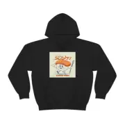 Unisex Heavy Blend™ Hooded Sweatshirt retro logo of a cartoon sushi mascot