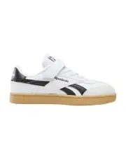 [Reebok] Smash Edge Elastic Lace Strap Sneakers in White