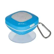 SoundLogic Bluetooth Shower Speaker with FM Radio and Carabiner in Blue