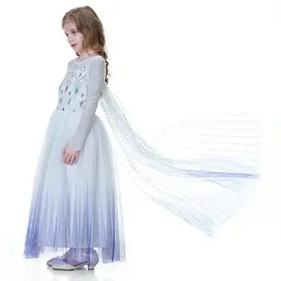艾莎(白色公主裙)，萬聖節服裝 冰雪奇緣 兒童服飾 化妝舞會 變裝派對 公主裝 角色扮演 ，X射線【W380045】