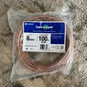 Southwire 6 AWG Solid Soft Drawn Copper Bare Wire 50ft (By The Roll)