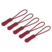 20pcs Zipper Pulls Pull Head Handle Replacement Tab Tags Cord Extension Dark Red