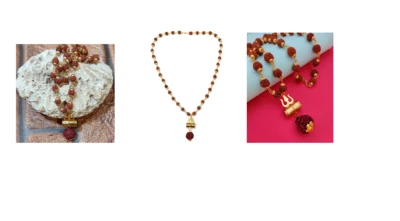 Latest Shakti Kavach Lord Shiv Trishul Damru Locket & Rudraksha Mala Sawan Gift