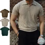 現貨 FOLKLORE CLASSIC 三色 60S復古棉質短袖翻領暗紋針織POLO衫 KNIT POLO SHIRT