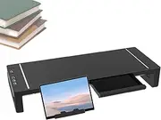 Monitor Riser - Height Adjustable Computer Stand - Foldable 20.47Inch Adjustable with Drawer Riser for Workplace Desktop Printer Table Home Tv Laptop