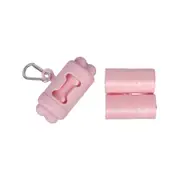 Happy Tails Pink Bone Waste Bag Dispenser With 3 Bags