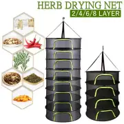2/4/6/8 Layers Dry Rack Herb Folding Bag Mesh Hydroponic Plants Foldable Mesh