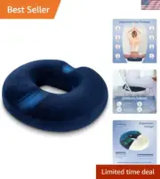 Luxury Velvet Memory Foam Seat Cushion for Tailbone Pain – Machine Washable