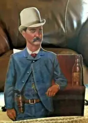Bat Masterson Western Figure Tabletop Display Standee Artist Rendering 10" Tall
