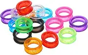 CALLARON 16Pcs Soft Silicone Finger Rings for Scissors Comfortable Grips Inserts for Hairdressing Pet Grooming Reduces Finger Pressure Bright Colors Easy to Install Durable