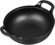 Garneck Cast Iron Saucepan - Versatile Non-Stick Cooking Pot for Stovetop and Oven Ideal for Chinese Wok Stir Fry Hot Pot and Sauces 25L Capacity