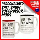 Personalised Shit Show Supervisor Mug Gifts Office Funny Christmas Coffee Mugs