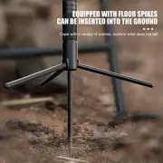 Foldable Lamp Pole with Ground Spike Portable Camera Tripod for Outdoor Camping