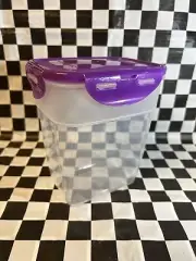 New LOCK N LOCK Logo 43 Oz PURPLE Food Storage Container SNAP Lid