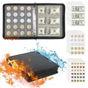 Coin Collection Book Holder for Collectors, 520 Pockets Fireproof Coins Colle...