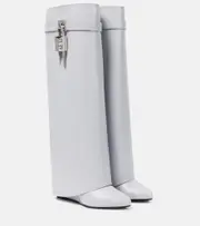 [Givenchy] Givenchy Shark Lock leather knee-high boots AU 13 grey