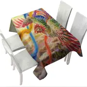 Colorful Art Houou Japanese Phoenix Tablecloth