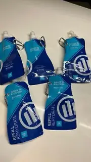 FIA Formula E Collapsible Water Bottles w Carabiner - New Lot of 5 - 500ml 16oz