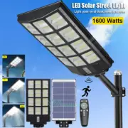 LED Street Light Solar Power Lamp Waterproof with Pole Remote Control for Garden