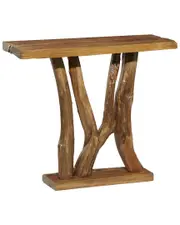 Peyton Lane Teak Wood Contemporary Console Table