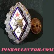 Rare Vintage Screw badge 1929 Voluntary Fire Prevention (DPP) .Rare .Silver.