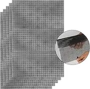 5 Pcs Count Plastic Mesh Canvas Sheets for Embroidery, Black Plastic Mesh Sheets, Flexible Plastic Mesh Sheets for Crafts, Black Eye Mesh for DIY Crafts Cross Stitch Crochet Bag Making, 11.8×7.9"