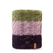 Adult Kid Children Cap Neckerchief Thickened Warm Winter Fleece Lined Knitted Hat Cuffed Beanie Skull Cap Circle Loop Scarf For Skiing Pink collar
