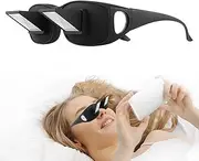 Horizontal Glasses - High Definition Horizontal Glasses Lie Down Eyeglasses | Horizontal Glasses Reduce Head Movement for Health, Optical Principles Lazy Glasses for Reading TV Strop-au