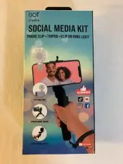 iJOY Social Media Kit w/ Phone Clip Tripod & Clip On Ring Light