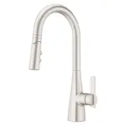 Exemplar Single Handle PullDown Sprayer Kitchen Faucet in Spot Defense Stainless