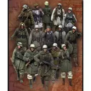1/35 15pcs Figures Resin Model Kit Winter German Soldiers Infantry WW2 Unpainted