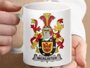 McAlister Surname Irish Family Crest Heraldry Gift Mug