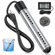 2000W Immersion Water Heater, Portable Water Heater Electric with Real-Time L...