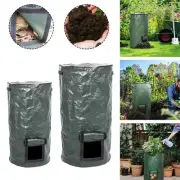 Garden Compost Waste Collection Bag Gardening Container Storage Bin with Window
