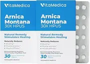 VitaMedica | Arnica Montana | 30X | HPUS | Made in USA | Plant Based | Homeopathic | Arnica Tablets | 30 Ct | 2 Pack Bundle | 5 Day Supply Each