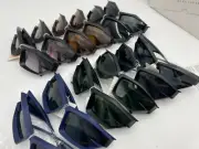 (Box of 12) Fashion Sunglasses P10938. Angular Multicolor Tinted Futuristic