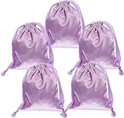 WESIEVYA 5Pcs Portable Jewelry Storage Bags with Drawstring Design Scratch Eye Cosmetic Bags for Crafts and Wedding Essentials Dustproof Easy to Clean Light