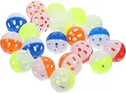 Generic 20pcs Hollow Bell Ball Birds Hamster Bird Bird Balls Budgie Parrots Bird Cage Parrot Balls Bells for Parrots Balls with Bells for Birds Parrot Perch Plastic