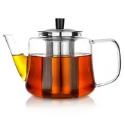 Glass teapot with infuser, 1000ml(33oz) Stovetop Safe Hand Crafted Clear