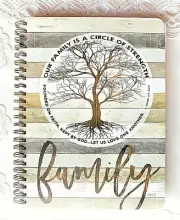 Legacy Medium Spiral Notebook ~~ "Family ... Circle of Strength" Floral Design