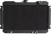 3 Row Black Aluminum Radiator ，Compatible With Nissan 720 2.4L 2.0L 1983-1986 L4 AT MT