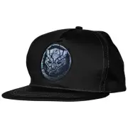 Avengers Black Panther Cracked Stone Logo Adjustable Snapback Hat Black