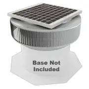 1007 CFM Mill Finish 15 Watt Solar Powered 14" Diameter Retrofit Attic Roof Fan