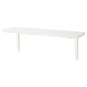 BERGSHULT / TOMTHULT shelf with bracket, white, 80x20 cm
