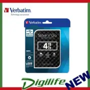 Verbatim 4TB 2.5" USB 3.0 Black Store'n'Go Portable HDD Grid Design
