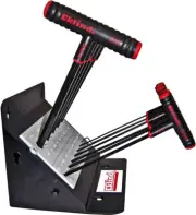 Eklind T Handle Hex Ball End Wrench Set 60814 SAE 13pc 5/64-3/8 Inch 9" w Stand