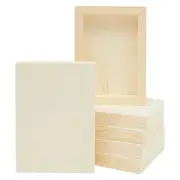 6 Pack 5x7 Unfinished Wood Panels for Painting, Canvas for Arts, Crafts, 5x7 In