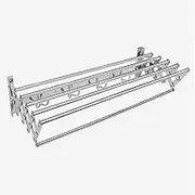 Wall Mounted Clothes Airer Stainless Steel Folding Telescopic Push-Pull Clothes Drying Rack Wall-Mounted Space Saving Airer with Hooks Towel Drying Rack Beauty Comes